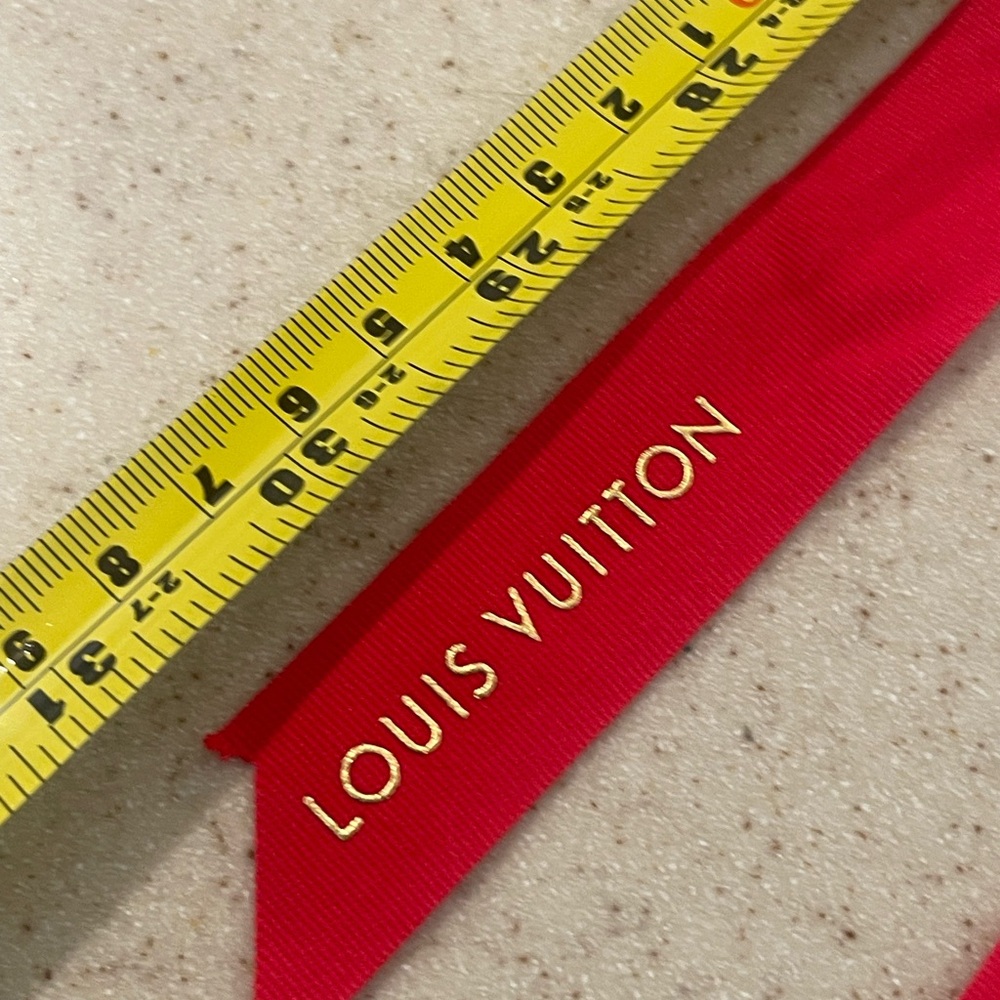 Louis Vuitton Vibrant Red and Blue Ribbon